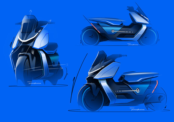 Maxi scooter Vmoto APD MAX Concept designed by Pininfarina